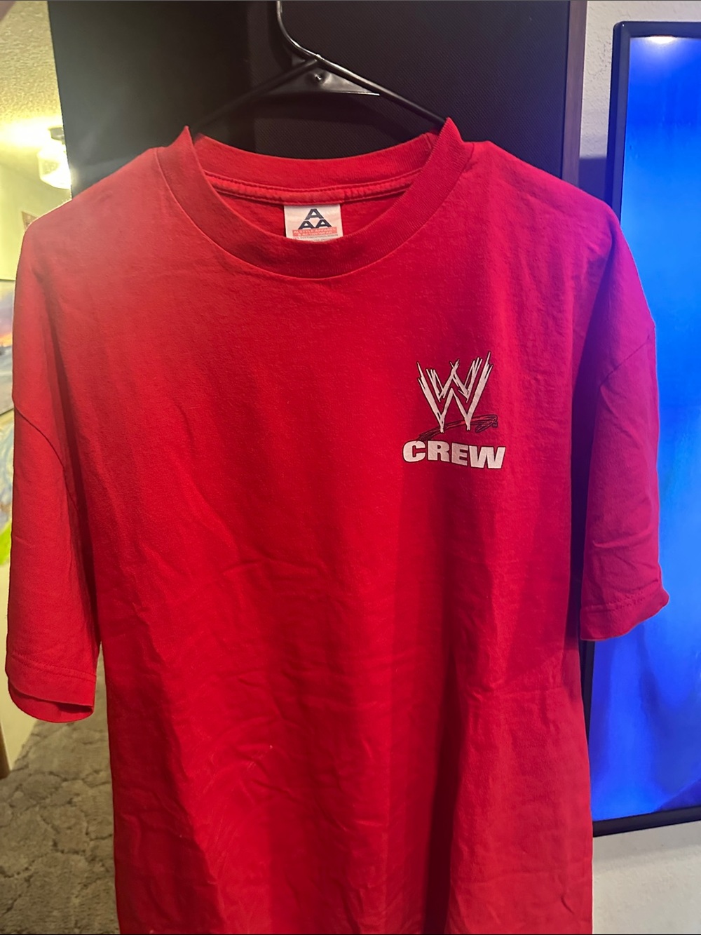 WWE Red Crew Short Sleeve Logo T-Shirt